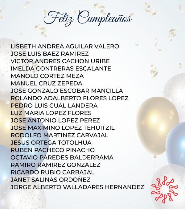 Cumplaños Socios Mayo
